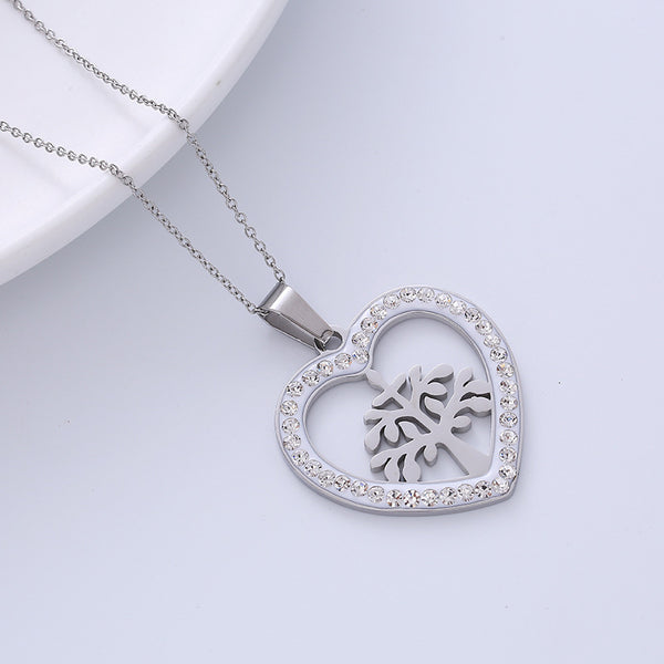 Natural Women Star Little Daisy Flower Butterfly Crown Stainless Steel Pendants