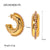 IG Style Circle U-Shape Stainless Steel 18K Gold Plated Earrings