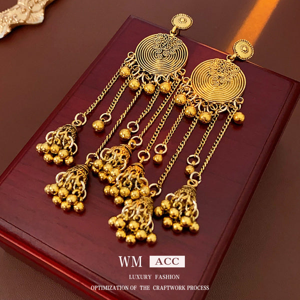 Luxurious Flower Geometric Flower Alloy Electroplating Earrings