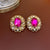 Mid-century Modern Heart Heart Flower Alloy Electroplating Earrings