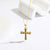 Cross Copper Diamond Inlay Pendants