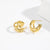 Circle Geometric Zircon Electroplating Stud Earrings