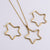 Women Korean Geometric Metal Star Stainless Steel Electroplating Pendants