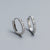 925 Sterling Silver Minimalist Circle U-Shape Silver Electroplating Earrings