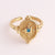 Minimalist Women Round Geometric Zircon Electroplating Rings