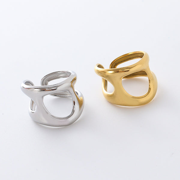 Retro Unisex Vintage Geometric Retro Vintage Geometric Stainless Steel Electroplating Rings