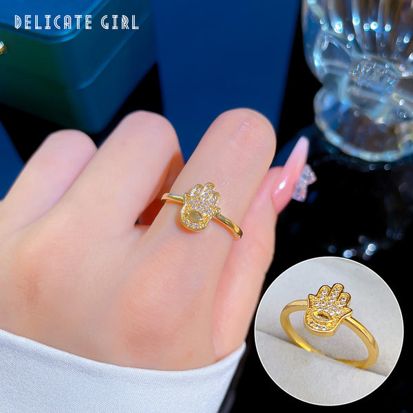 Women Star Crown Brass Rings