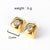 Moderate Luxury Irregular Conical Checkered Number Geometric Text Letter Copper Diamond Inlay Stud Earrings