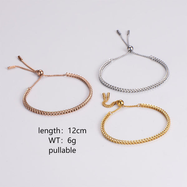 Expressive Women Chain Geometric Stainless Steel Electroplating Bracelets