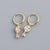 925 Sterling Silver Cute & Edgy Key Silver Diamond Inlay Stud Earrings