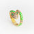 Women Diamond Metal Animal Snake Shape Copper Rings