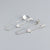 925 Sterling Silver Korean Geometric Silver Diamond Inlay Stud Earrings