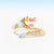 IG Style Women Freesia Flower Copper Electroplating Rings