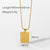 IG Style Letter Geometric Stainless Steel 18K Gold Plated Necklaces