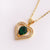 Women Heart Heart Zircon Diamond Inlay Necklaces