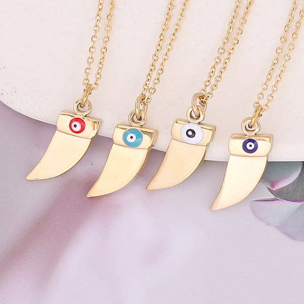 Women Eye Metal Crescent Stainless Steel Electroplating Pendants