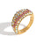 Retro Vintage Fashion Circle Geometric Stainless Steel Electroplating Rings