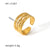 Women IG Style Circle Round Geometric Stainless Steel Electroplating Rings