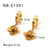 IG Style Flower Geometric Stainless Steel Electroplating Earrings