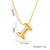 Moderate Luxury Letter Text Number Titanium Steel 18K Gold Plated Necklaces