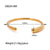 Women IG Style Irregular Geometric Stainless Steel 18K Gold Plated Bracelets