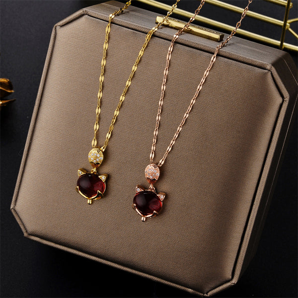 Geometric Titanium Steel 18K Gold Plated Necklaces