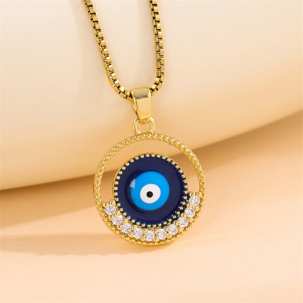 Natural Eye Stainless Steel Electroplating Necklaces