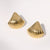 IG Style Shell Stainless Steel Electroplating Stud Earrings