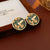 Medieval Flower Flower Alloy Oil Dripping Earrings