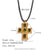 Fashion Cross Geometric Stainless Steel 18K Gold Plated Necklaces