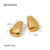 IG Style Quadrilateral Geometric Stainless Steel 18K Gold Plated Earrings