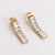 Minimalist Stripe Stainless Steel Electroplating Stud Earrings