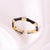 Minimalist Women Bamboo Geometric Copper Electroplating Rings