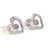 Fashion Heart Geometric Stainless Steel 18K Gold Plated Stud Earrings