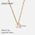 IG Style Square Geometric Stainless Steel 18K Gold Plated Necklaces