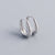 925 Sterling Silver Fashion Circle Silver Earrings