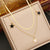 Fashion Pentagram Star Stainless Steel Electroplating Necklaces