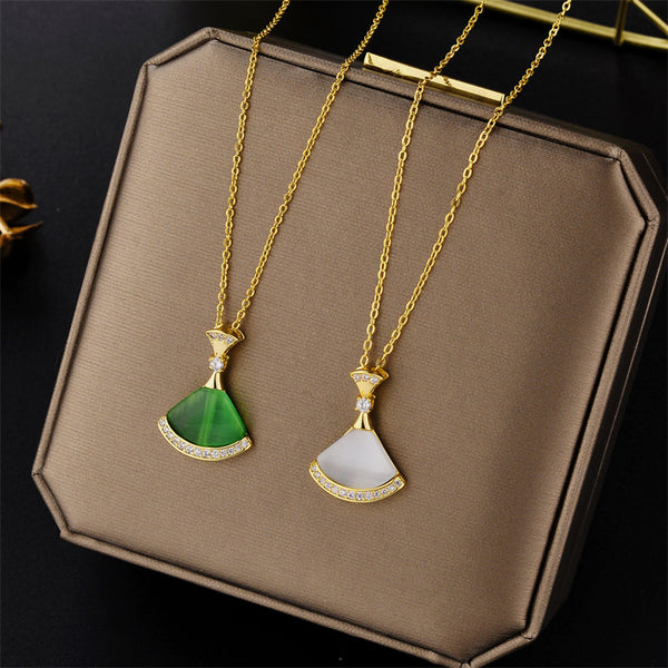 Geometric Titanium Steel 18K Gold Plated Necklaces