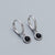 925 Sterling Silver Moderate Luxury Round Geometric Silver Electroplating Earrings