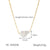 IG Style Pearl Geometric Stainless Steel Artificial Pearl Electroplating Necklaces