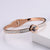 Natural Women Metal Diamond Heart Stainless Steel Bangles