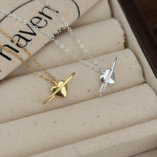 925 Sterling Silver Korean Tulip Geometric Silver Electroplating Necklaces