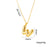 Letter Text Number Titanium Steel 18K Gold Plated Necklaces