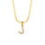 Fashion Stripe Number Text Letter Stainless Steel 18K Gold Plated Necklaces