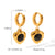 IG Style Heart Geometric Stainless Steel Zircon Inlay Earrings