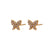 Minimalist Fashion Butterfly Geometric Stainless Steel 18K Gold Plated Stud Earrings