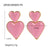 IG Style Heart Geometric Stainless Steel 18K Gold Plated Earrings