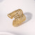 Stripe Geometric Stainless Steel Electroplating Rings