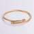 Minimalist Stripe Circle Round Stainless Steel Electroplating Bangles