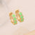 Women Star Copper Oil Dripping Earrings